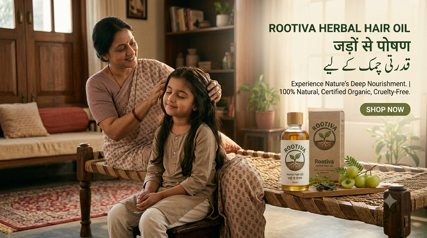 Rootiva Herbal Hair Oil – Amla & Bhringraj